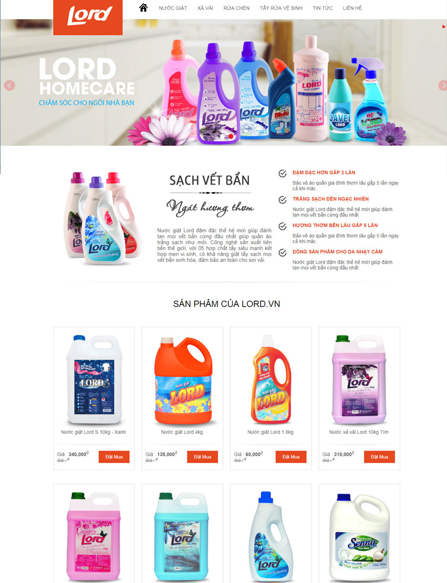Mẫu thiết kế website giới thiệu công ty hóa mỹ phẩm đẹp