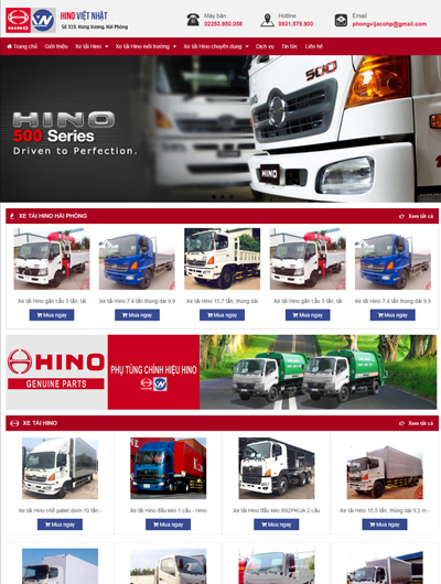 Mẫu thiết kế website bán ô tô, xe tải đẹp