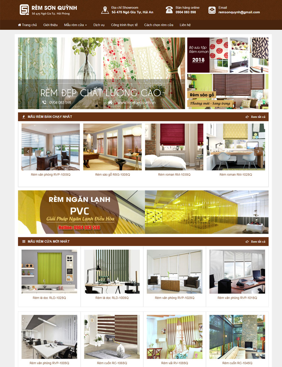 Thiết kế website bán rèm cửa đẹp tại Hải Phòng
