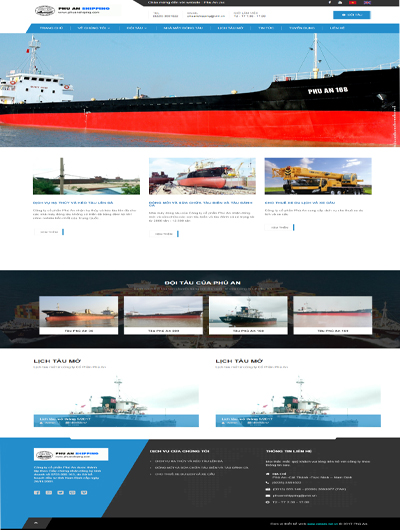 Mẫu website giới thiệu công ty vận tải