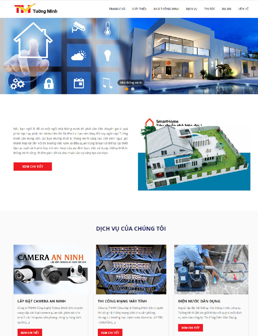 Thiết kế website giới thiệu công ty thiết bị điện đẹp ấn tượng, chuẩn SEO