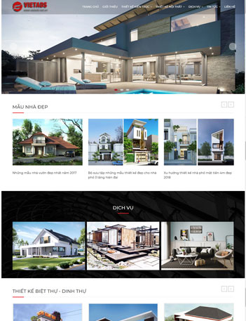 Mẫu thiết kế website kiến trúc đẹp thanh lịch