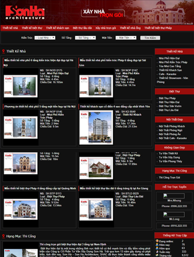 Thiết kế website kiến trúc Sơn Hà - Hải Phòng