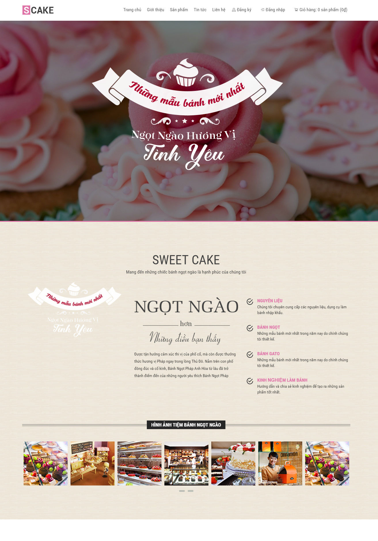 Thiết kế website tiệm bánh ngọt