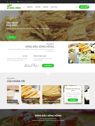  Mẫu thiết kế website thực phẩm
