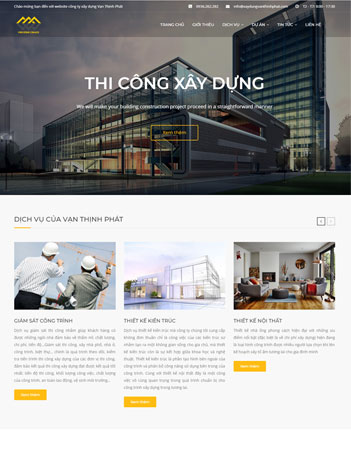 Mẫu thiết kế website kiến trúc đẹp KT-08