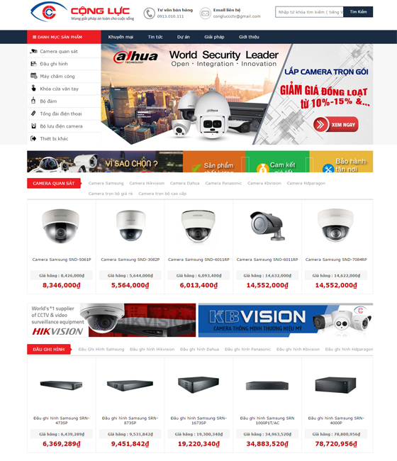 Thiết kế web bán camera tại Hải Phòng