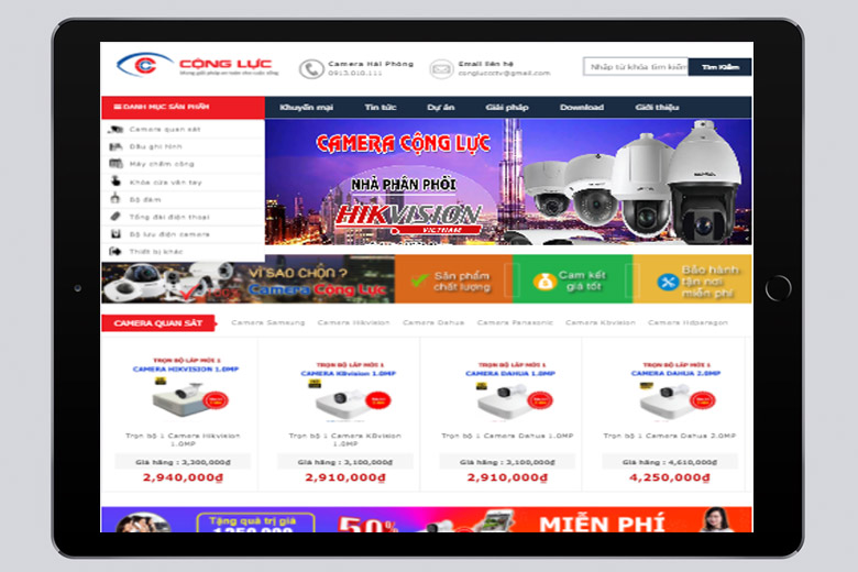 Thiết kế website bán camera tại Hải Phòng